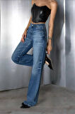 Lacarino 7650 Baggy Flare Kadın Jean Pantolon
