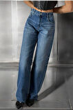 Lacarino 7650 Baggy Flare Kadın Jean Pantolon
