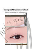 İnce, Mikrofiber Fırça Uçlu Kalem Eyeliner CLIO Superproof Brush Liner Kill Ash (001 Ash Gray)