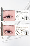 İnce, Mikrofiber Fırça Uçlu Kalem Eyeliner CLIO Superproof Brush Liner Kill Ash (001 Ash Gray)