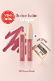 Kremsi, Kalem Şeklinde Renkli Dudak Balmı & Kalemtıraş CLIO Butter Balm Crayon 007 Mauve Shade