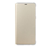 Galaxy A8 Plus (2018) ile Uyumlu Neon Flip Koruyucu Kılıf Altın EF-FA730PFEGWW