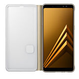 Galaxy A8 Plus (2018) ile Uyumlu Neon Flip Koruyucu Kılıf Altın EF-FA730PFEGWW
