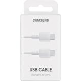 Samsung EP-DA705 Type-C To Type-C Data ve Şarj Kablo Beyaz Samsung Türkiye Garantili