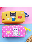 Taros Unıck Color Zipper Cats Kalemkutu