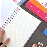 Unick Color Süslü Kalp Delikli Rainbow Silikon A5 Defter