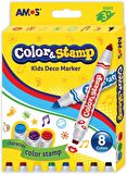 Amos Color&Stamp Çift Taraflı Keçeli Baskı Kalemi