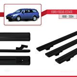 Ford Focus (C170) SW 1998-2004 Arası ile Uyumlu BASIC Model Ara Atkı Tavan Barı Siyah 3 Adet