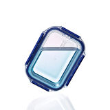 LocknLock Top Class Fırın & Saklama Kabı Kare Kilitli 750 ml Mavi