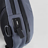 Ççs 31409 Tek Omuz Askılı Sırt ve Göğüs Çantası Gri