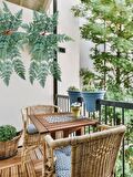 Yapay Çiçek Pastel Cycas Aşk Merdiveni 80cm Eğrelti Otu Sıkas Bitkisi 12 Yaprak 40*80cm Yapay Bitki