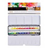 Mungyo Gallery Artists Watercolor Set 24 Renk Yarım Tablet