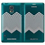 Galaxy S5 ile Uyumlu Nicholas Kırkwood Flip Wallet Kılıf Mavi Beyaz EF-WG900RKEGWW