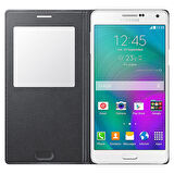 Galaxy A7 2015 ile Uyumlu Kılıf S View Cover EF-CA700BCEGWW Siyah