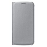 Galaxy S6 ile Uyumlu Flip Wallet (Tekstil) Gri EF-WG920BSEGWW