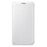 Galaxy S6 ile Uyumlu Flip Wallet (Deri Görünümlü) Beyaz EF-WG920PWEGWW