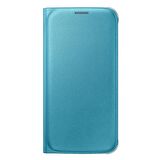 Galaxy S6 ile Uyumlu Flip Wallet (Deri Görünümlü) Mavi EF-WG920PLEGWW