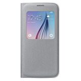 Galaxy S6 ile Uyumlu S View Cover (Tekstil) Gri EF-CG920BSEGWW