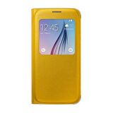 Galaxy S6 ile Uyumlu S View Cover (Deri Görünümlü) Sarı EF-CG920PYEGWW