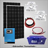 Teknovasyon Arge GÜNEŞ ENERJİSİ KARAVAN SOLAR PAKETİ 1KVA MPPT İNVERTER 205W GÜNEŞ PANELİ