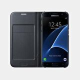 Galaxy S7 ile Uyumlu LED View Fonksiyonel Kılıf Siyah EF-NG930PBEGWW