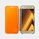 Galaxy A3(2017) ile Uyumlu Neon Flip Cover Gold EF-FA320PFEGWW