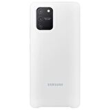 Galaxy S10 Lite ile Uyumlu Silikon Kılıf Beyaz EF-PG770TWEGWW