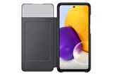 Galaxy A72 ile Uyumlu S View Cüzdan Kılıf Siyah EF-EA725PBEGWW