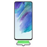 Galaxy S21 FE ile Uyumlu Kayışlı Silikon Kılıf Beyaz-EF-GG990TWEGWW