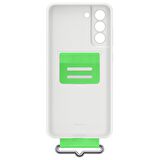 Galaxy S21 FE ile Uyumlu Kayışlı Silikon Kılıf Beyaz-EF-GG990TWEGWW