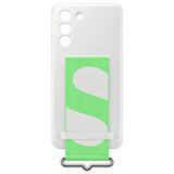 Galaxy S21 FE ile Uyumlu Kayışlı Silikon Kılıf Beyaz-EF-GG990TWEGWW