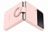 Samsung Z Flip 4 Orijinal Yüzüklü Silikon Kılıf -Pembe