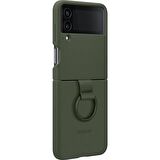 Samsung Z Flip 4 Orijinal Yüzüklü Silikon Kılıf - Haki