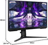 Samsung Odyssey G3 LS24AG300NRXUF 24" 1 ms Full HD Pivot 144 Hz Oyuncu Monitörü - Teşhir