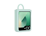 Samsung Galaxy Z Flip 6 Yüzüklü Silikon Kılıf Mint