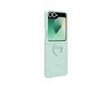 Samsung Galaxy Z Flip 6 Yüzüklü Silikon Kılıf Mint