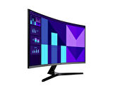 SAMSUNG Essential S3 S39GD 32 inç 100 Hz 4 ms (HDMI+D-SUB) FHD CURVED Monitör LS32D390GAUXUF