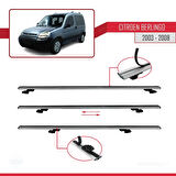 Citroen Berlingo (M59) 2003-2008 Arası ile Uyumlu BASIC Model Ara Atkı Tavan Barı Gri 2 Adet