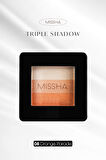 Yumuşak Dokulu, Dökülme Yapmayan 3 Renkli Göz Farı Triple Shadow No.8 (Orange Parade)