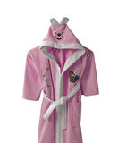 Kadife Kapüşonlu Kız - Erkek Çocuk Bornozu Pamuklu 