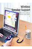 Usb Wireless Bluetooth Araç Kiti Hifi Stereo Ses Alıcısı Aux 3.5mm Jack Adaptörü Bluetooth 5.0