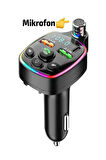 Bluetooth 5.0 FM Transmitter Çift USB 3.1A PD Hızlı Şarj Destekli Mikrofonlu Modülatör