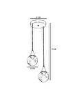 AFRA 2 Lİ TEPSİLİ ESKİTME BAL CAMLI SARKIT