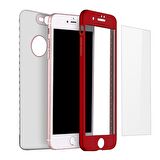 Buff iPhone 8 Plus ile Uyumlu 4D Kılıf Red