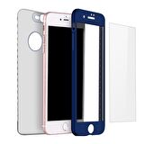Buff iPhone 8 Plus ile Uyumlu 4D Kılıf Blue