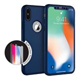 Buff iPhone X ile Uyumlu 4D Kılıf Blue