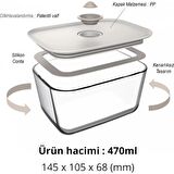 0128 D-NEOFCL047 FIKA CLIK DIKDORTGEN SAKLAMA KABI 470 ML BEK