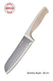 NEOFLAM FİKA BEJ MİCROBAN SANTOKU BIÇAK 18 CM