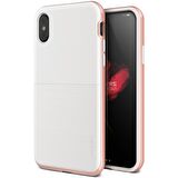 VRS iPhone X High Pro Shield Kılıf White with Rose Gold