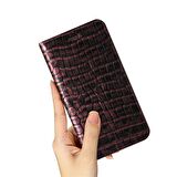 VRS Design iPhone X Genuine Croco Diary Kılıf Rose Pink